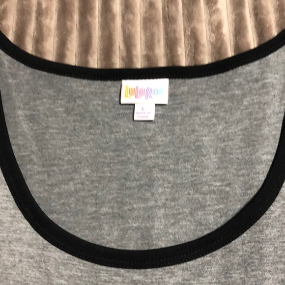 NWT Lularoe Grey/Black Nicole Ringer size Large - Picture 3 of 4